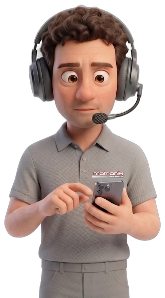 Avatar de Motronik con auriculares y celular
